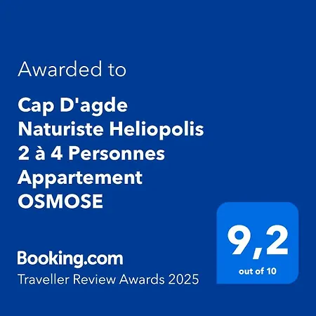 Cap D'agde Naturiste Heliopolis 2 A 4 Personnes Osmose Apartmán *