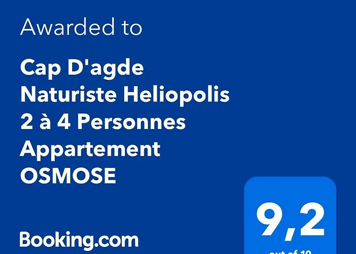 Cap D'agde Naturiste Heliopolis 2 A 4 Personnes Osmose Daire *